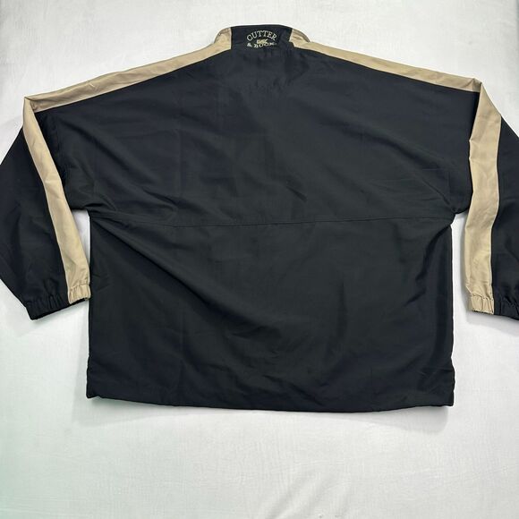 Cutter & Buck Mens Black & tan Full-Zip Light Jacket W/ Pockets oversized XL‎ - Picture 2 of 14